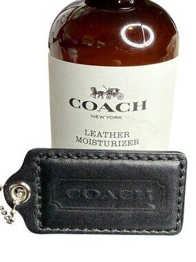 Coach Leather Hangtag – Black (2.5")